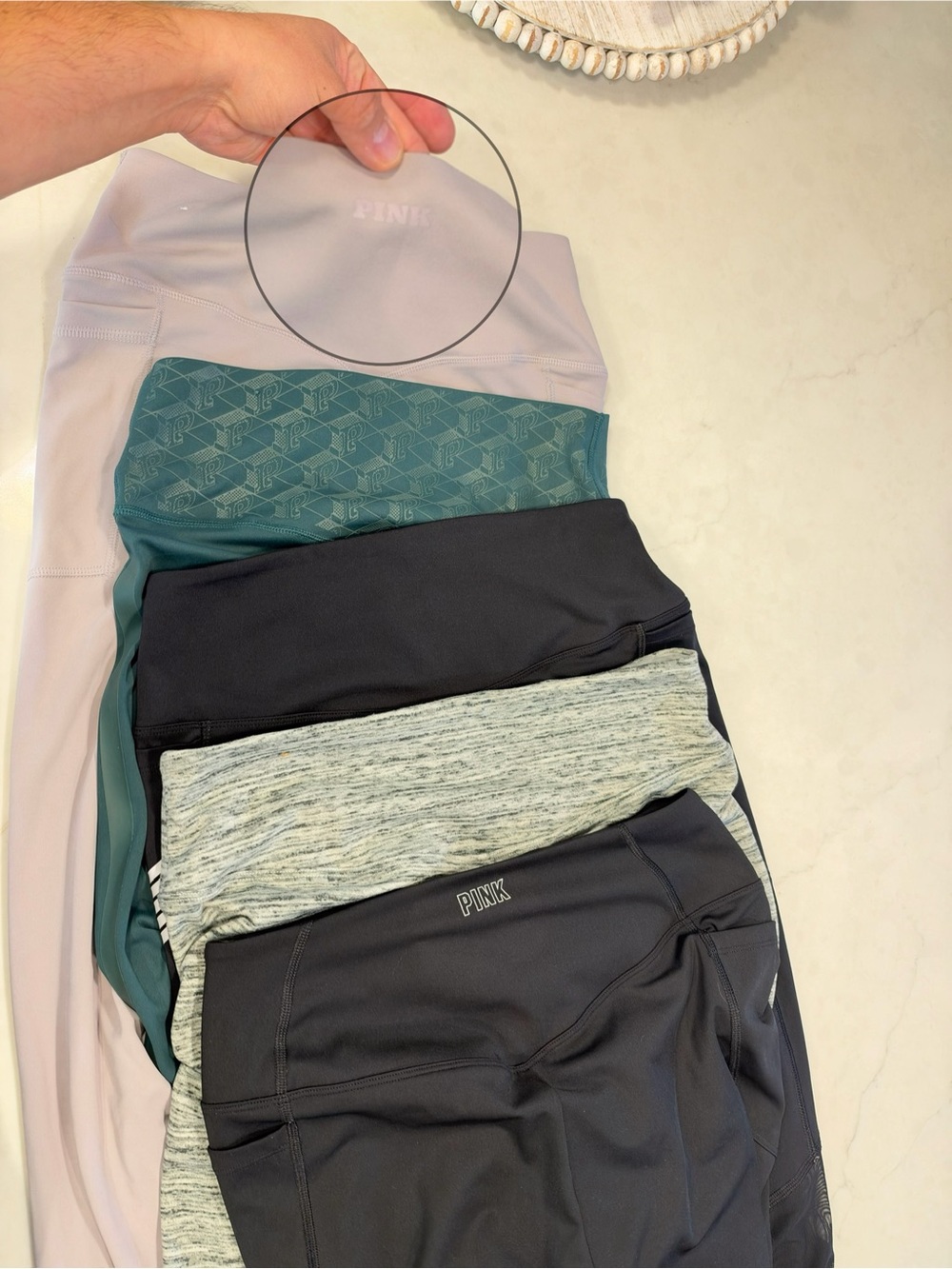 Victoria Secret PINK 🩷 leggings (5) gently used smoke free home ships same day - Picture 4 of 5
